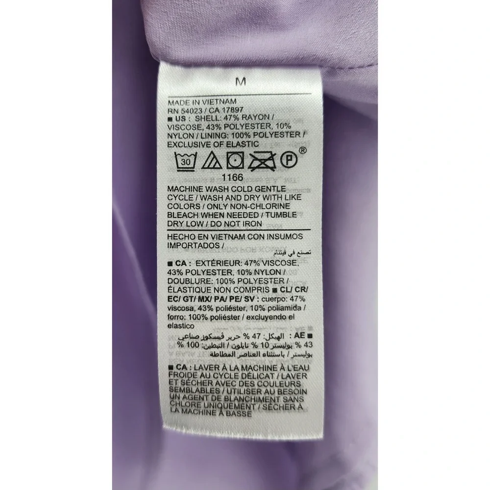 Old Navy Womens Purple Puff Sleeve Smocked Back Fit & Flare Mini Dress Medium - Picture 4 of 8